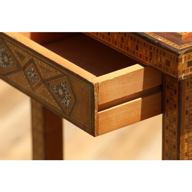 Vintage Moroccan Inlaid Nesting Tables | Moorish Geometric Side Tables Set of 3 For Sale - Image 12 of 18