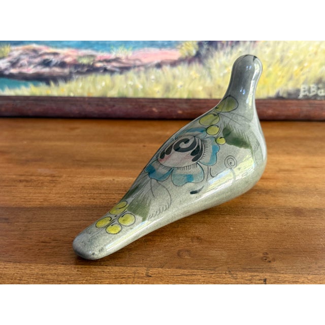 Late 20th Century Vintage Mexican Tonala Pottery Dove Bird For Sale - Image 5 of 10