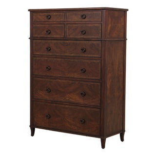 Theodore Alexander 7 Drawer Mahogany High Chest For Sale
