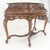 Henredon Heavily Carved Decorative Demi Lune Style Burl Walnut Top Console Table For Sale - Image 4 of 12