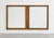 Large Vintage Mid Century Modern Mirror | Walnut Rattan Mirror C. 1960's For Sale - Image 9 of 9
