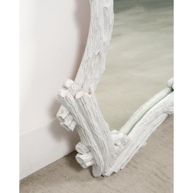 Pair of John Dickinson Style White Lacquered Faux Bois Mirrors For Sale - Image 9 of 18
