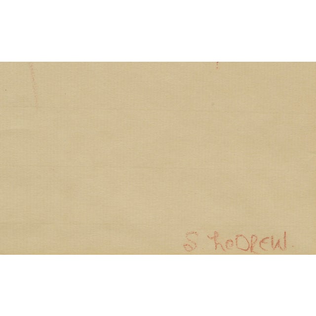 Drawing of a sleeping nude woman by S. LeDrew (20th Century). Signed "S. LeDREW" in the lower right corner. Presented in a...