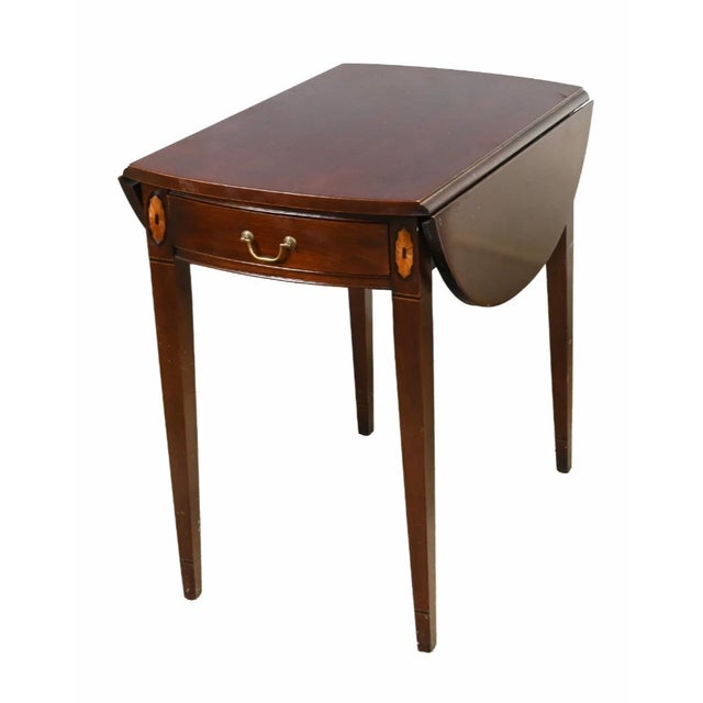 Store Item: Pair of Hickory Chair Historical James River Plantations Mahogany Pembroke Tables w Inlay Description: Copied...