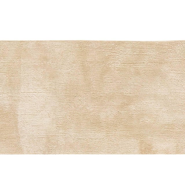 Modern Contemporary Botanic Beige Silk Rug by Doris Leslie Blau For Sale - Image 3 of 6