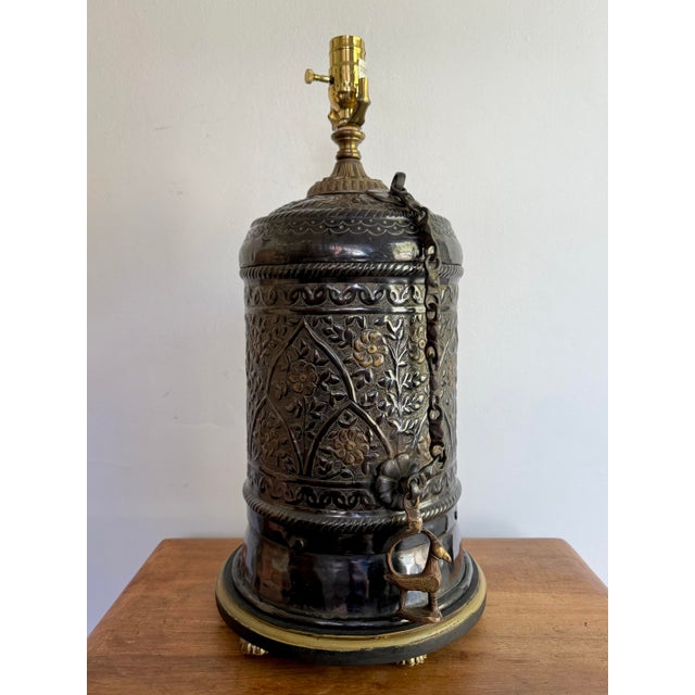 Mid 20th Century Vintage Anglo Indian Lantern Lamp For Sale - Image 5 of 9