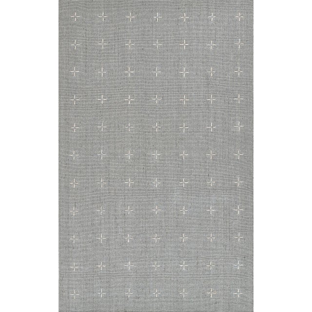 Momeni Oliver Light Blue Hand Loomed Area Rug 5' X 8' For Sale