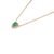 Pear-Shaped Natural Emerald & Diamond Halo Pendant Necklace in 18k Yellow Gold For Sale - Image 4 of 16