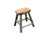 Rustic Bold Distressed Light Sage Green 4 Legs Wood Stool Side Table Stand For Sale - Image 4 of 15