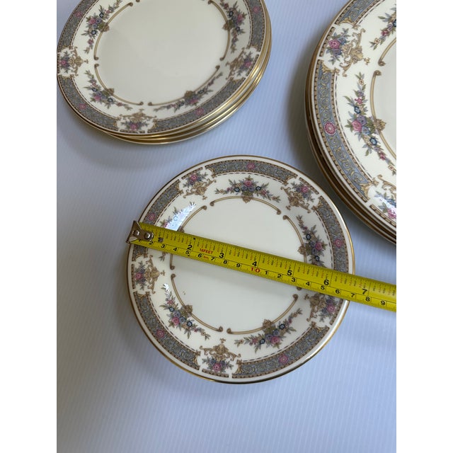 1980s Minton England "Persian Rose" 4 Dinner Plates and 4 Salad Plates and 4 Bread & Butter Plates - 12 pcs For Sale - Image 15 of 18