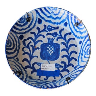 Mid 19th Century Spanish Ceramic Fajalauza Bowl From Granada For Sale
