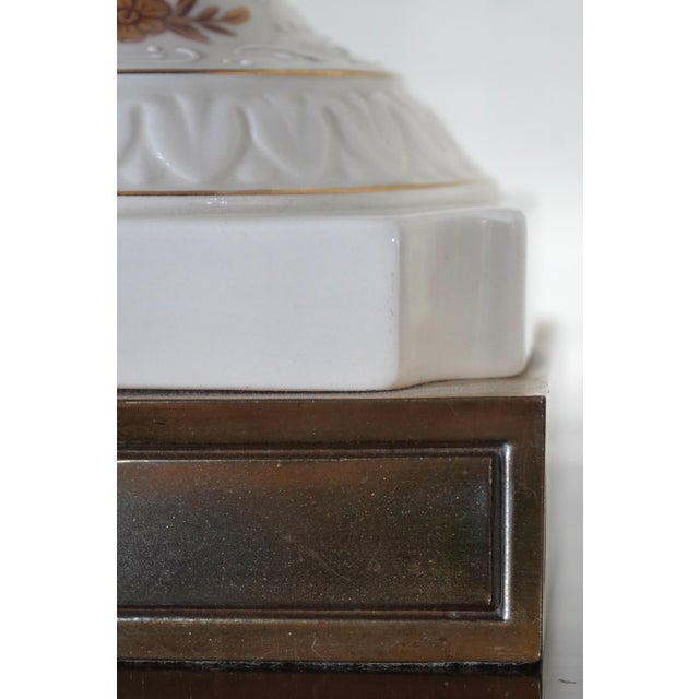 1950s Sevres Style Gold Gilt Floral Motif Porcelain Urn Lamps - Pair For Sale In Philadelphia - Image 6 of 15