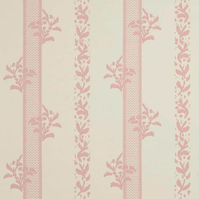 Sister Parish Brio Wallpaper in Pink For Sale