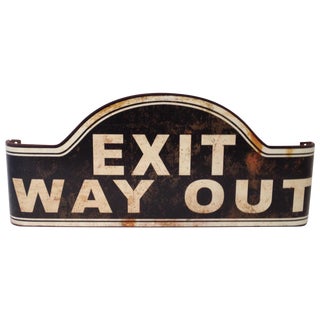 Vintage Inspired Exit Sign For Sale
