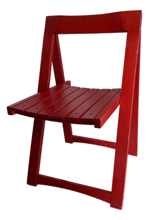 Mid-Century Modern Red Folding Chair