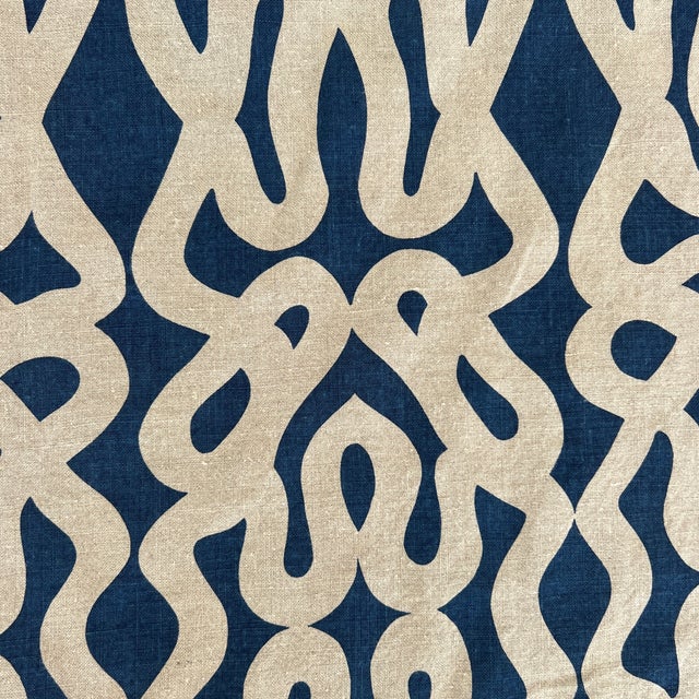 Raoul Textiles Suriname Blue Linen Fabric- By the Yard