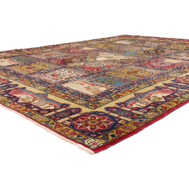 79714 Antique Persian Tabriz Rug, 09'07 x 11'10. The Paradise Pavilion: An Antique Persian Tabriz Masterpiece of Imperial...
