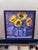 Contemporary Sunflowers in Blue Bottles by Kathleen Varadi, Contemporary Floral Still Life Painting For Sale - Image 3 of 9