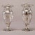 1940s Silver Overlay Glass Vases - a Pair For Sale - Image 4 of 10