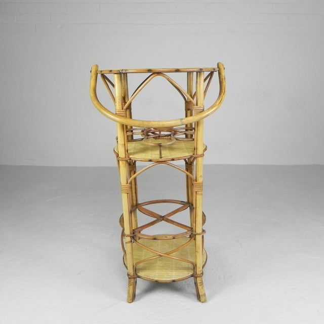 Vintage Bamboo Bottle Rack Side Table, 1950s For Sale - Image 13 of 18