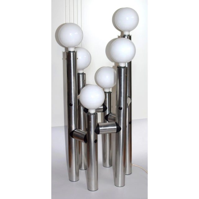 Metal Large Aluminum Floor Lamp from J.T. Kalmar, 1960s For Sale - Image 7 of 7