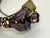 Western Germany Purple Rhinestone Enamel Parure Set Bracelet Earrings Lavender For Sale - Image 4 of 6
