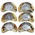 Set of Piero Fornasetti Medaglioni Gilt Porcelain Crescent Catchall Plates, 1960s For Sale - Image 10 of 10