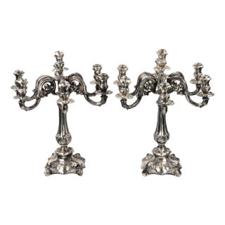 Silver Candlesticks from Vercelli, Set of 2 For Sale