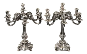 Silver Candlesticks from Vercelli, Set of 2