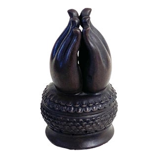 Chinoiserie Ceramic Buddha Hands Incense Burner For Sale