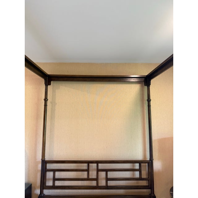 Beautiful canopy bed, "Far East" Chinese inspired collection by Baker Furniture. Old Craftsman's workmanship, made with...