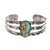 Native American 6 3/8" 30's-40's Navajo Silver and Turquoise Cuff Bracelet For Sale - Image 3 of 10