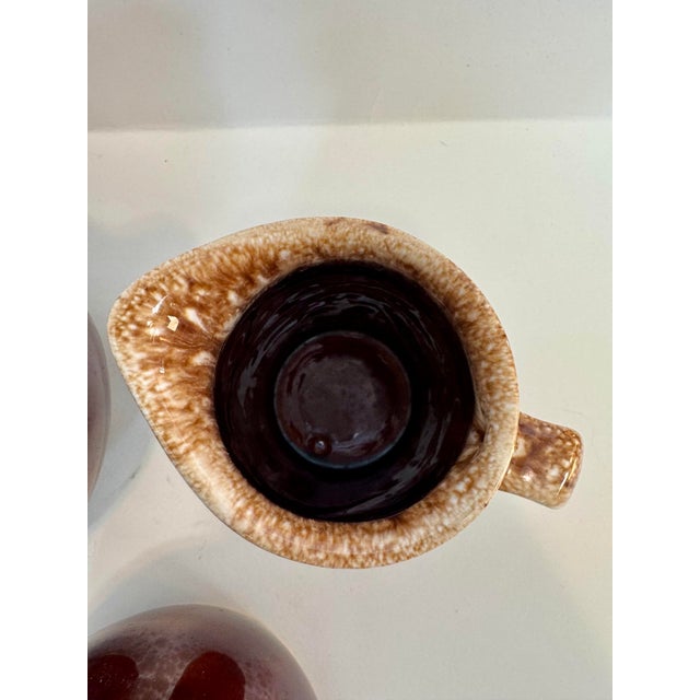 Vintage Hull Pottery Mirror Brown Tea Set - 3pcs For Sale - Image 4 of 9