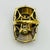 Brown Massive Tiger's Eye & Multi-Gemstone Rainbow Cocktail Ring Sterling Silver Gold Vermeil - Size 9 For Sale - Image 8 of 11