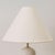 Large Ceramic Wave Lamp, Linen Shade For Sale - Image 9 of 12