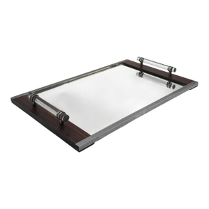 Modernist Mirrored Tray, in the Manner of Jacques Adnet France 1940 /1950