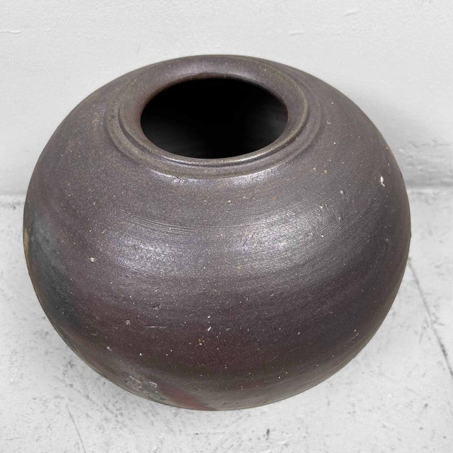 Rustic Earthenware Bizen-Yaki Tsubo Vase, Japan, 1920s For Sale - Image 3 of 18