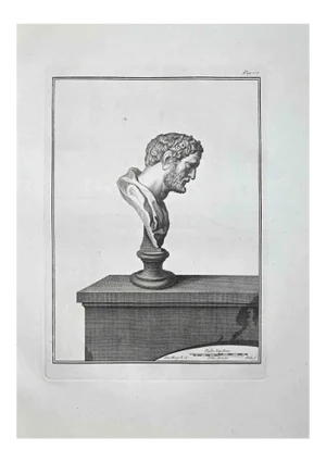 Bernardino Nolli, Profile of Ancient Roman Bust, Etching, Late 18th-Century