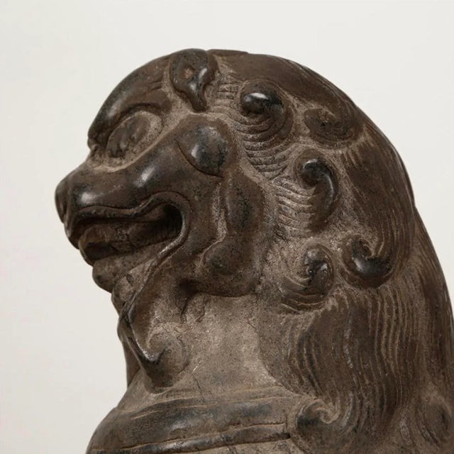 Bluestone MenDun Lion Statues - a Pair For Sale In Philadelphia - Image 6 of 8