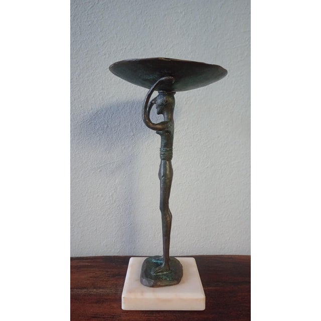 Abstract Vintage Mid-Century Brutalist Cast Bronze Abstract Sculpture For Sale - Image 3 of 6