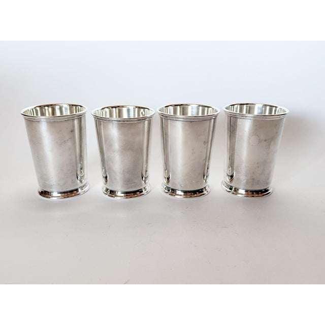 Reed & Barton Vintage Silver Plated Mint Julep Cups, Reed & Barton, Set of 4 For Sale - Image 4 of 17