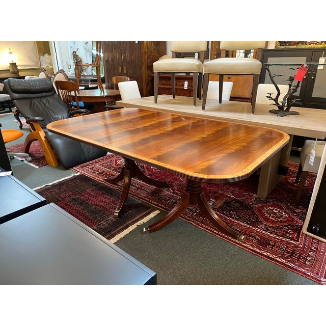 Ethan Allen Abbot Double Pedestal Dining Table Chairish