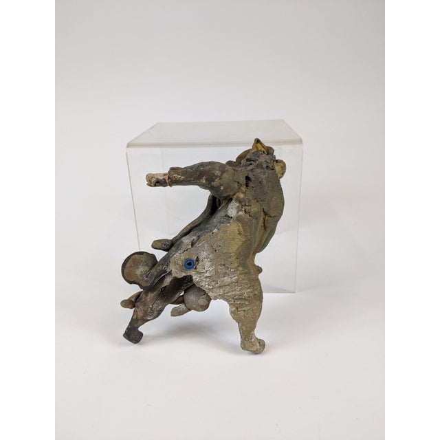 Chinese Late 20th Century Ceramic Warrior Rooftile For Sale - Image 3 of 4