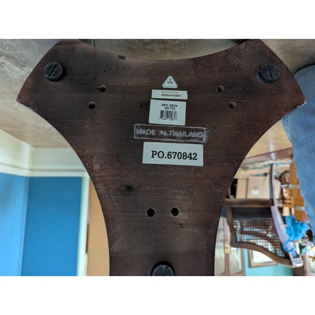 Wood Large Tall Carved Wood Bernhardt Pedestal/Stand With Cherry Top For Sale - Image 7 of 8