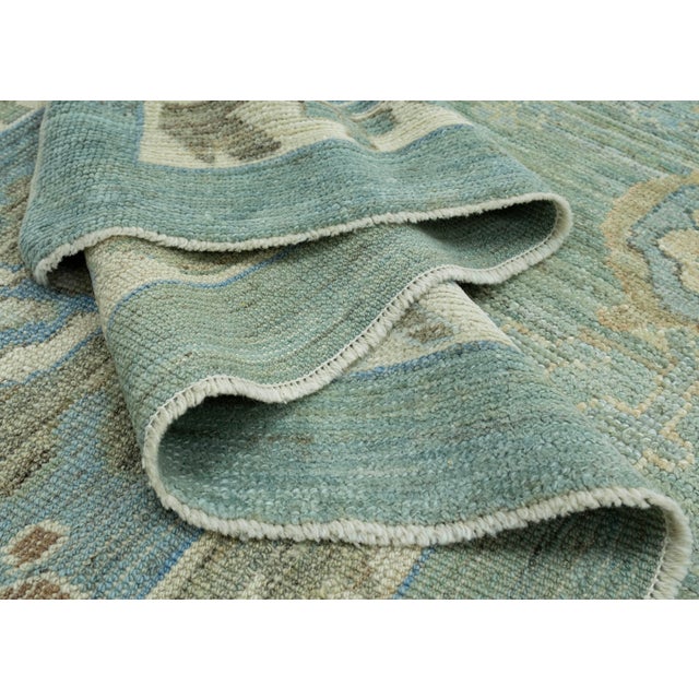 Blue Turkish Oushak Rug 10'8" x 16'8" #18113 For Sale - Image 8 of 8