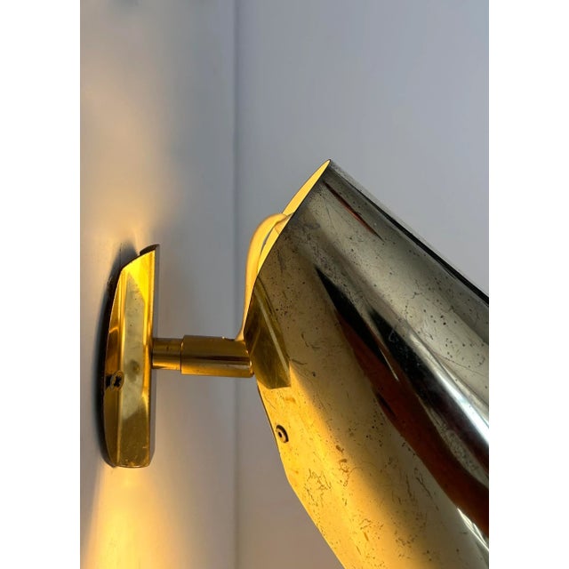 Vintage Adjustable Wall Light in Brass, 1970s For Sale - Image 6 of 8
