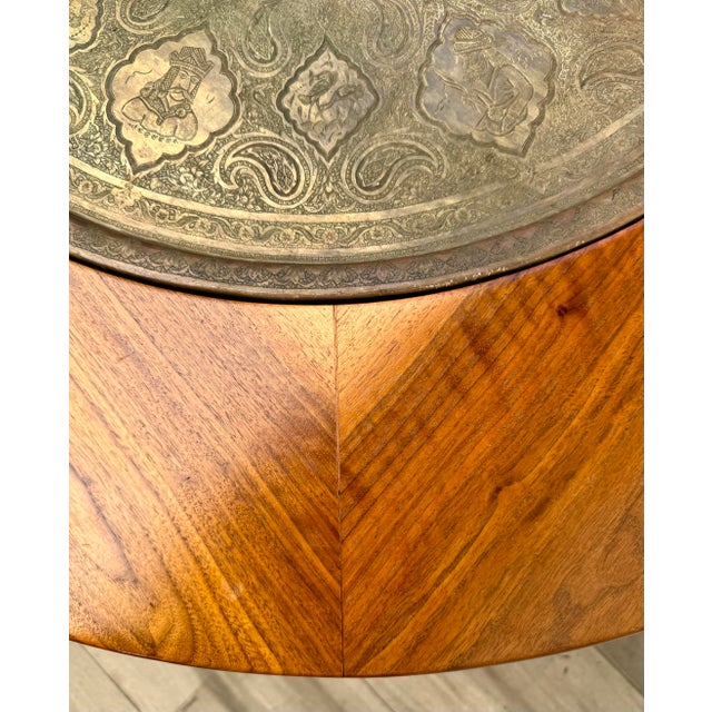 MCM Coffee Table Brass Tray For Sale In Los Angeles - Image 6 of 17