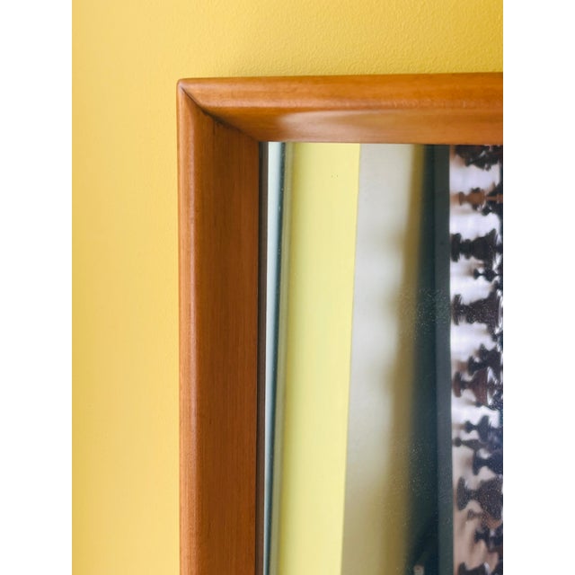 1960s Pristine Large Heywood-Wakefield Mirror in "Wheat" Finish For Sale In Los Angeles - Image 6 of 8