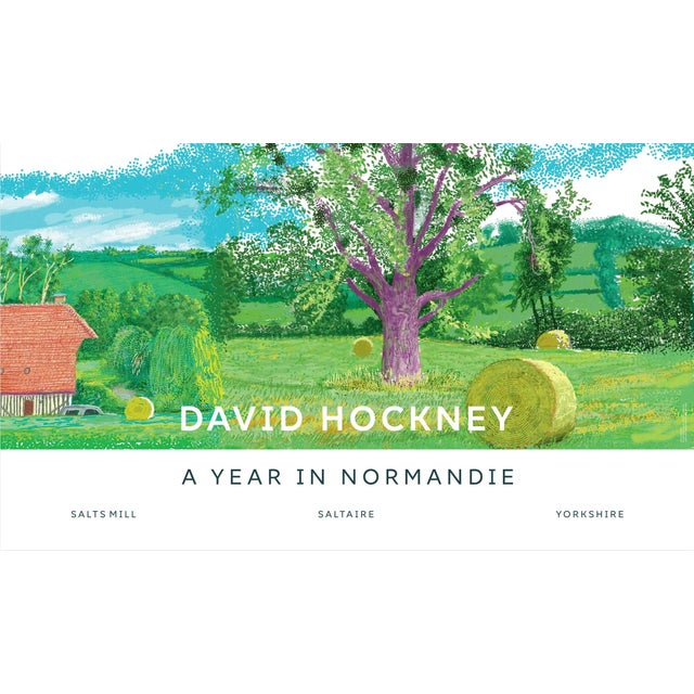 David Hockney Purple Tree (A Year in Normandie) Official Exhibition Poster Dimensions: 39,2 x 23 in / 99,6 x 58.6 cm Sold...