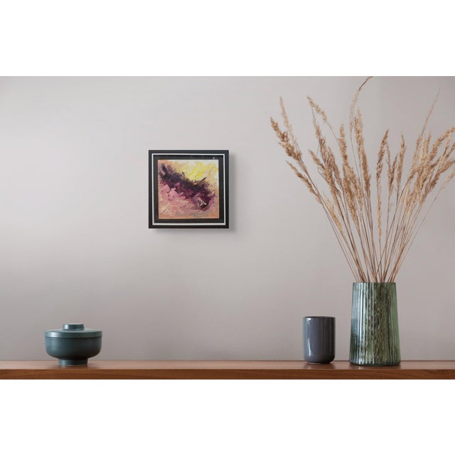 Contemporary Landscape Study 4 by Dominic Harman | Oil On Primed Paper Abstract landscape with vibrant colors. For Sale - Image 3 of 5